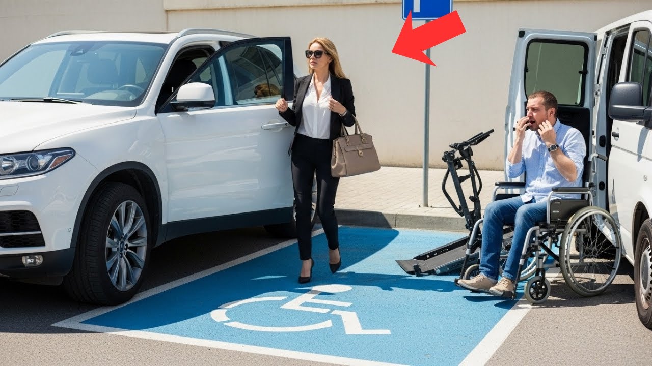 Wealthy Woman Steals Parking Spot from Disabled Driver — Karma Hits Her Minutes Later