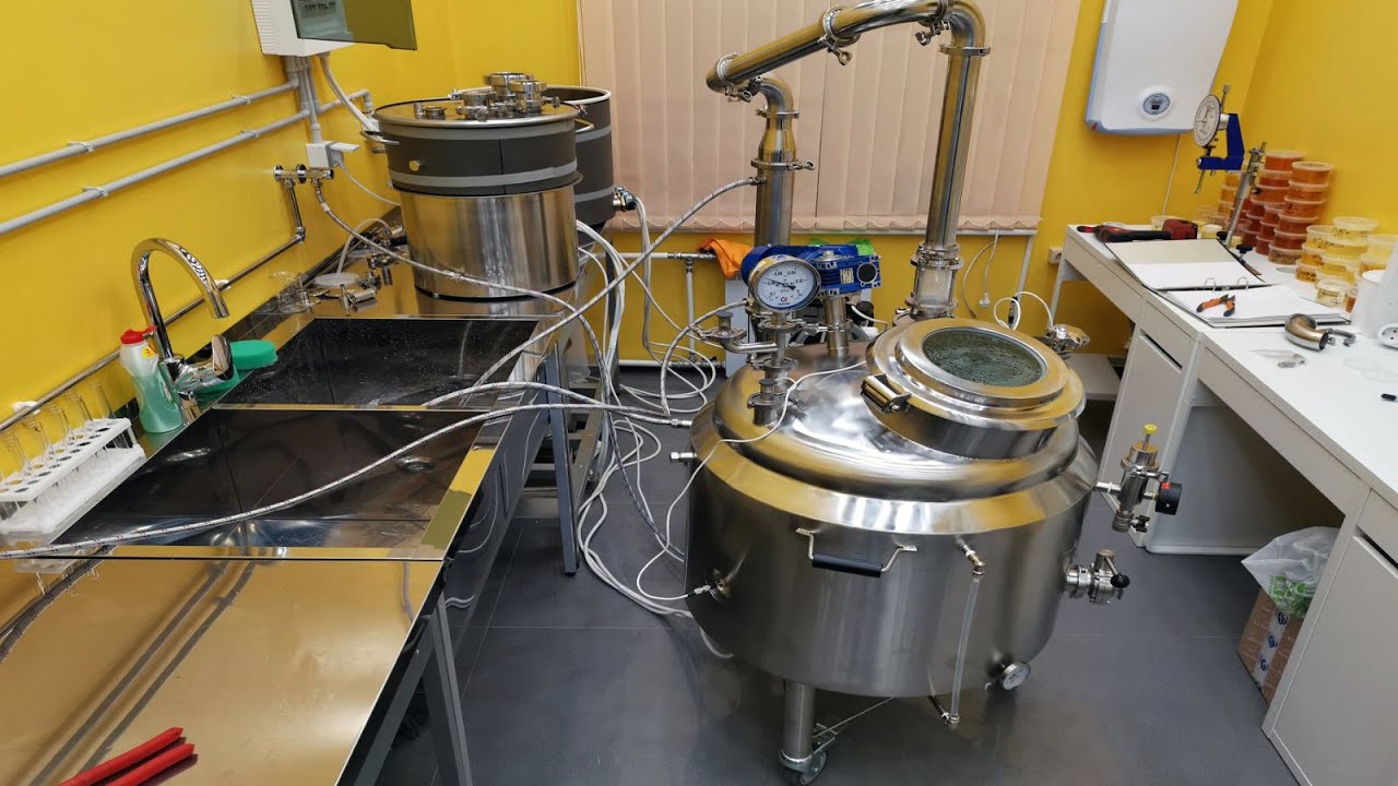 Шугаринг. Сборка вакуум-выпарного аппарата для варки шугаринг пасты. Подключение вакуумной станции.