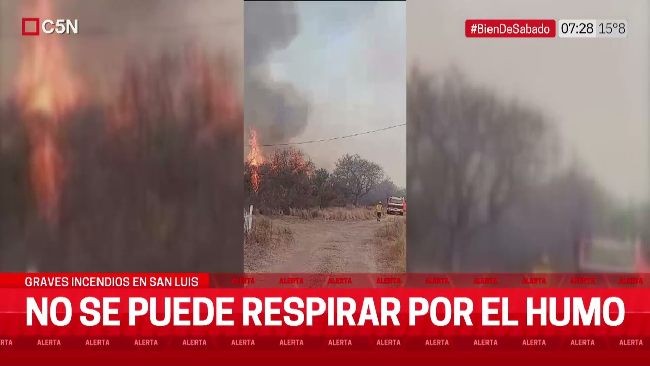 Los INCENDIOS NO dan RESPIRO en CÓRDOBA: las LLAMAS ALCANZARON más CASAS