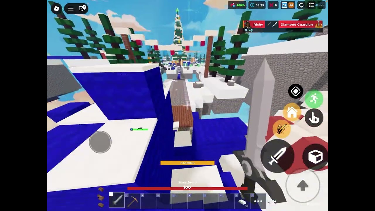 I played bedwars with my eyes cloesed IMPOSSIBLE #roblox 