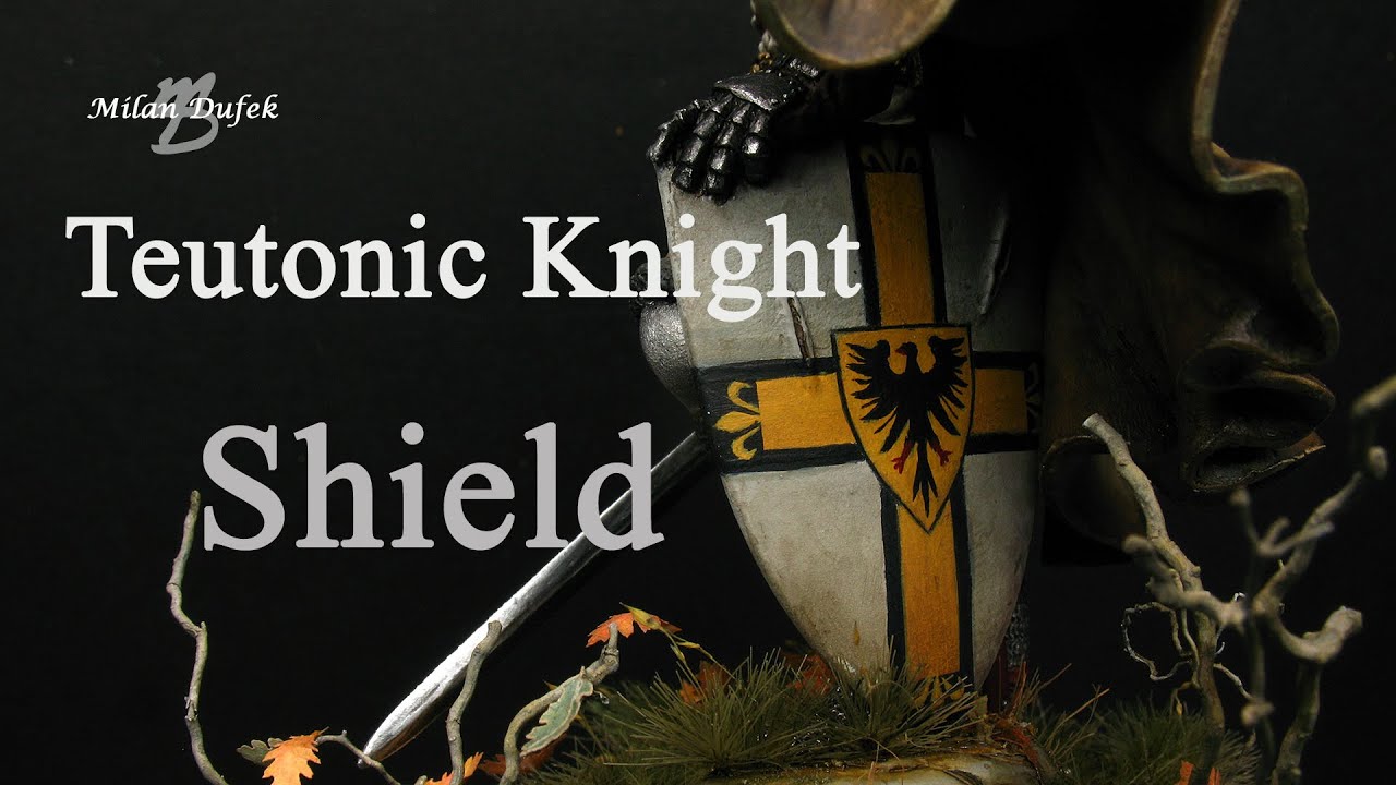 Teutonic knight - painting figure - The shield