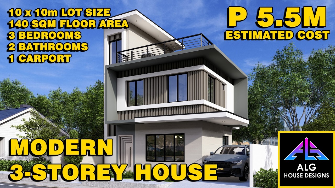 You Won’t Believe This ₱5.5M Modern 3 Storey House on a 10x10m Lot (2026) | ALG Designs