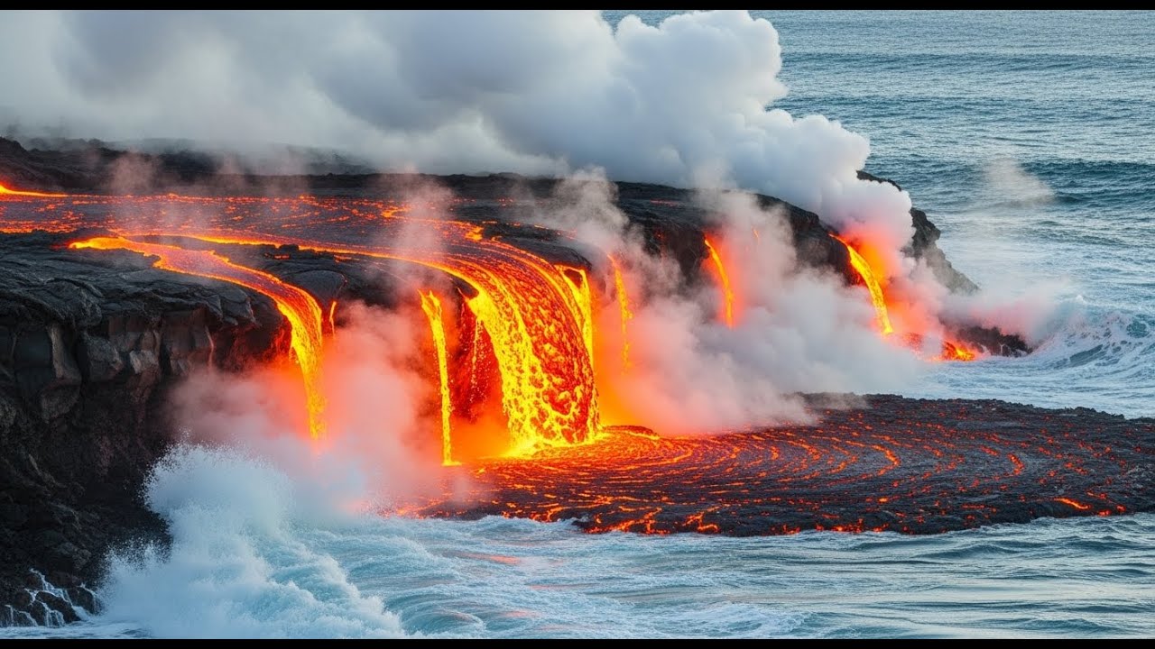 Where Fire Touches Water &mdash; A Cinematic Lava Encounter