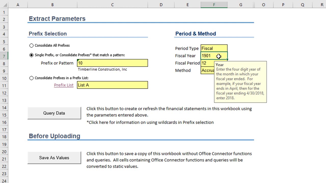 CFMA Financial Benchmarker Instructions for Sage Office Connector