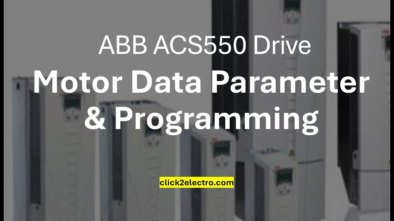 ABB ACS550 drive motor data parameter & programming in english