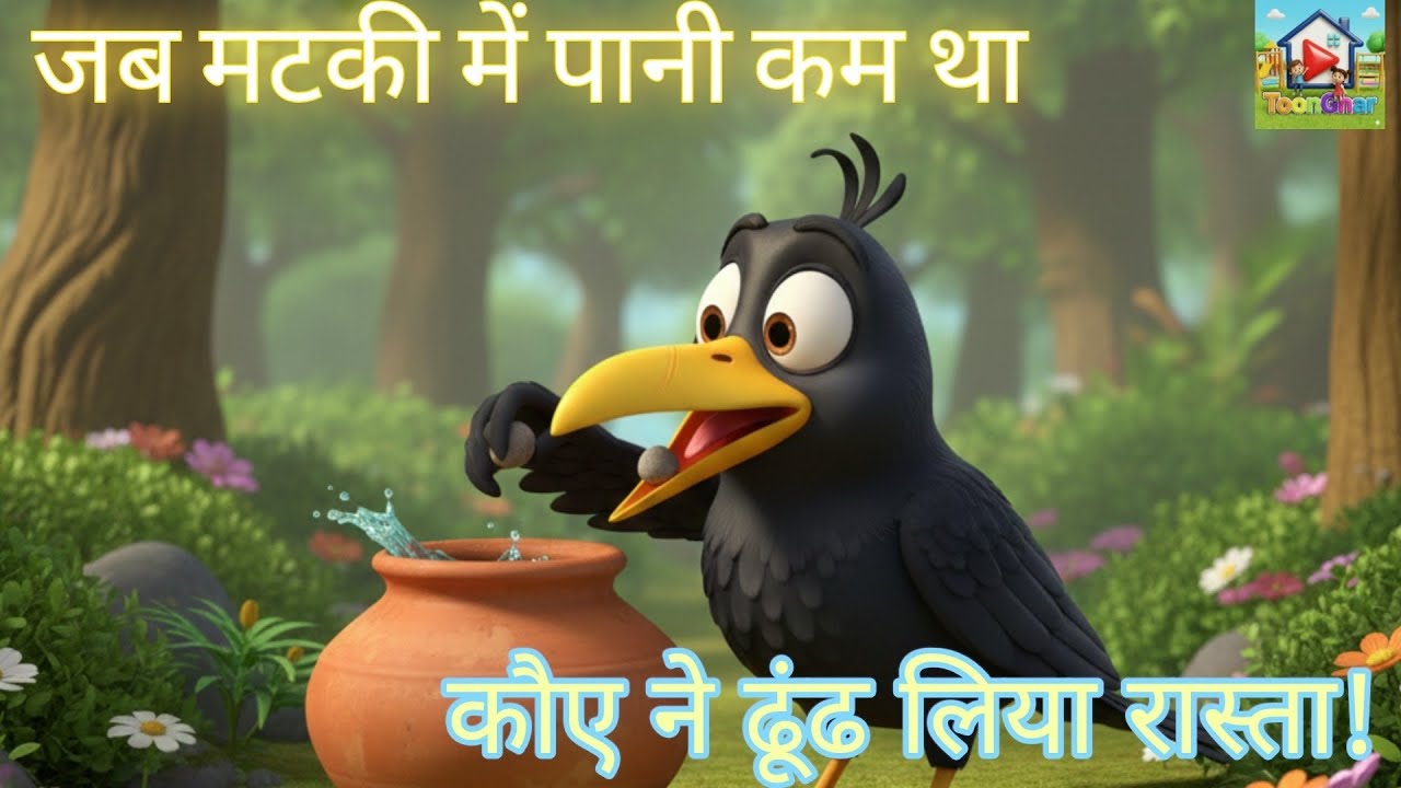 मटकी में पानी कम था..लेकिन कौए ने कर दिखाया! | Pyaasa Kauwa Kahani | Kids Story Hindi | 