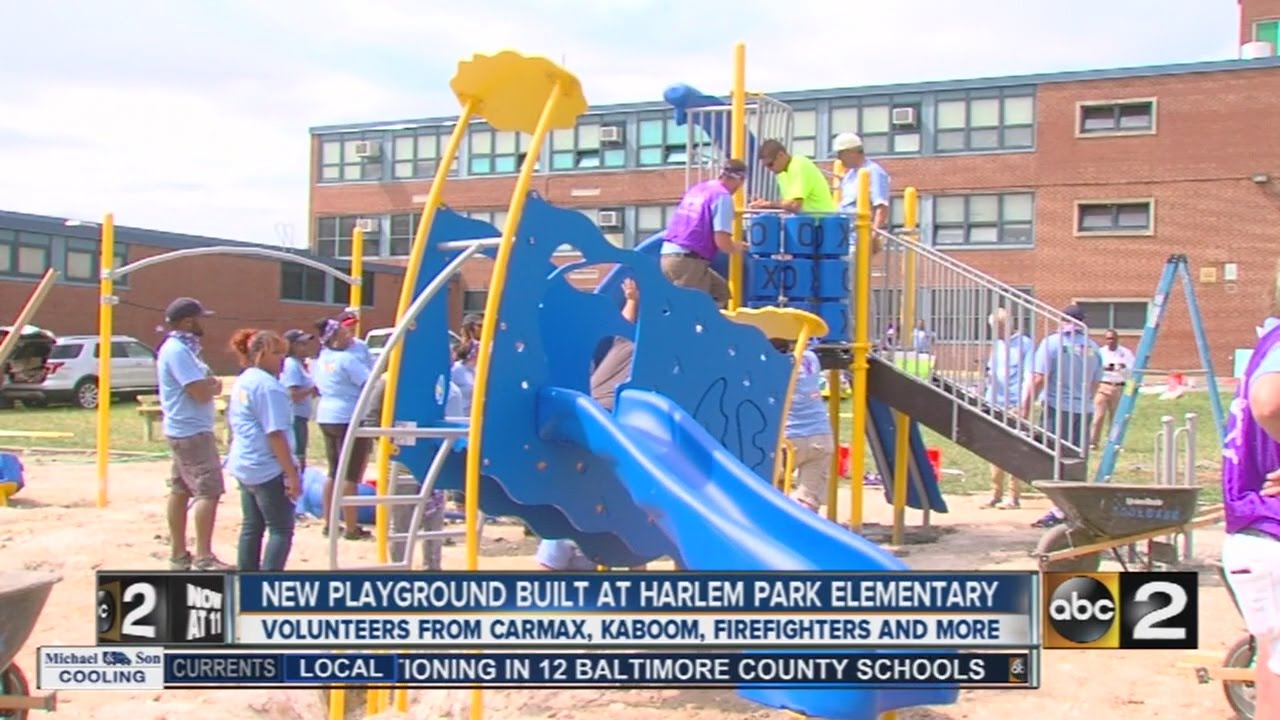New playground built at Harlem Park Elementary School