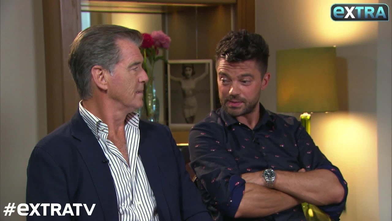 Watch Pierce Brosnan & Dominic Cooper’s ‘Extra’ Bromance