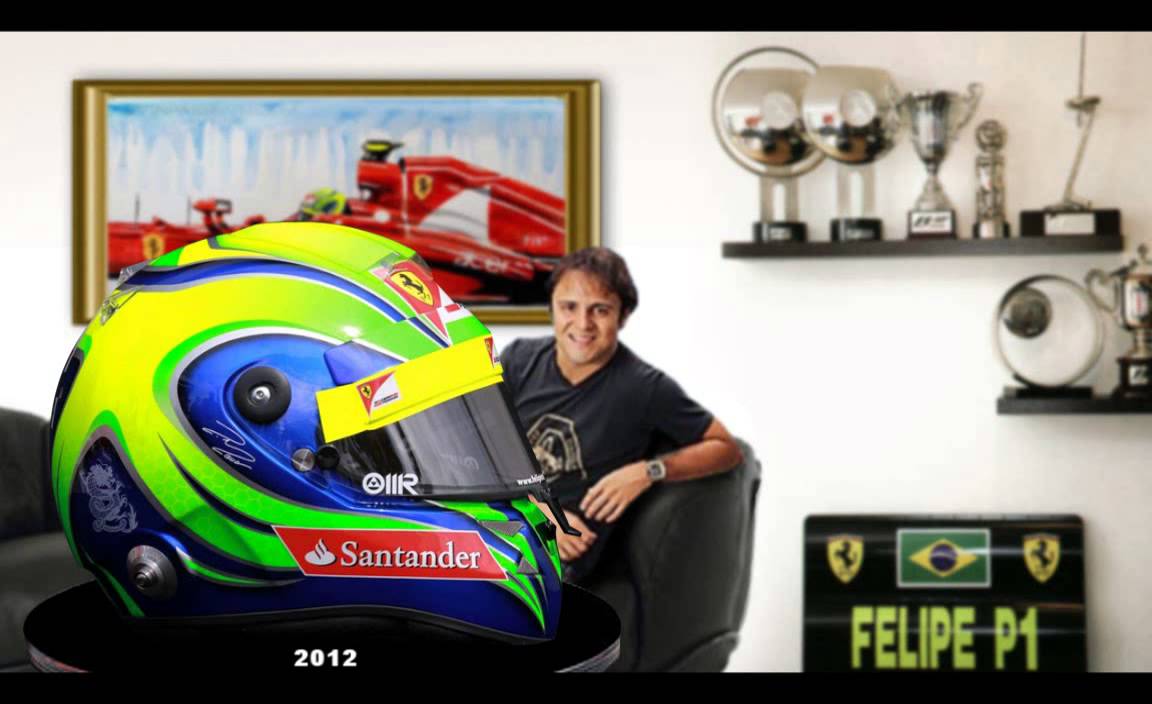 Felipe Massa Helmet Evolution in Formula 1 2002-2013