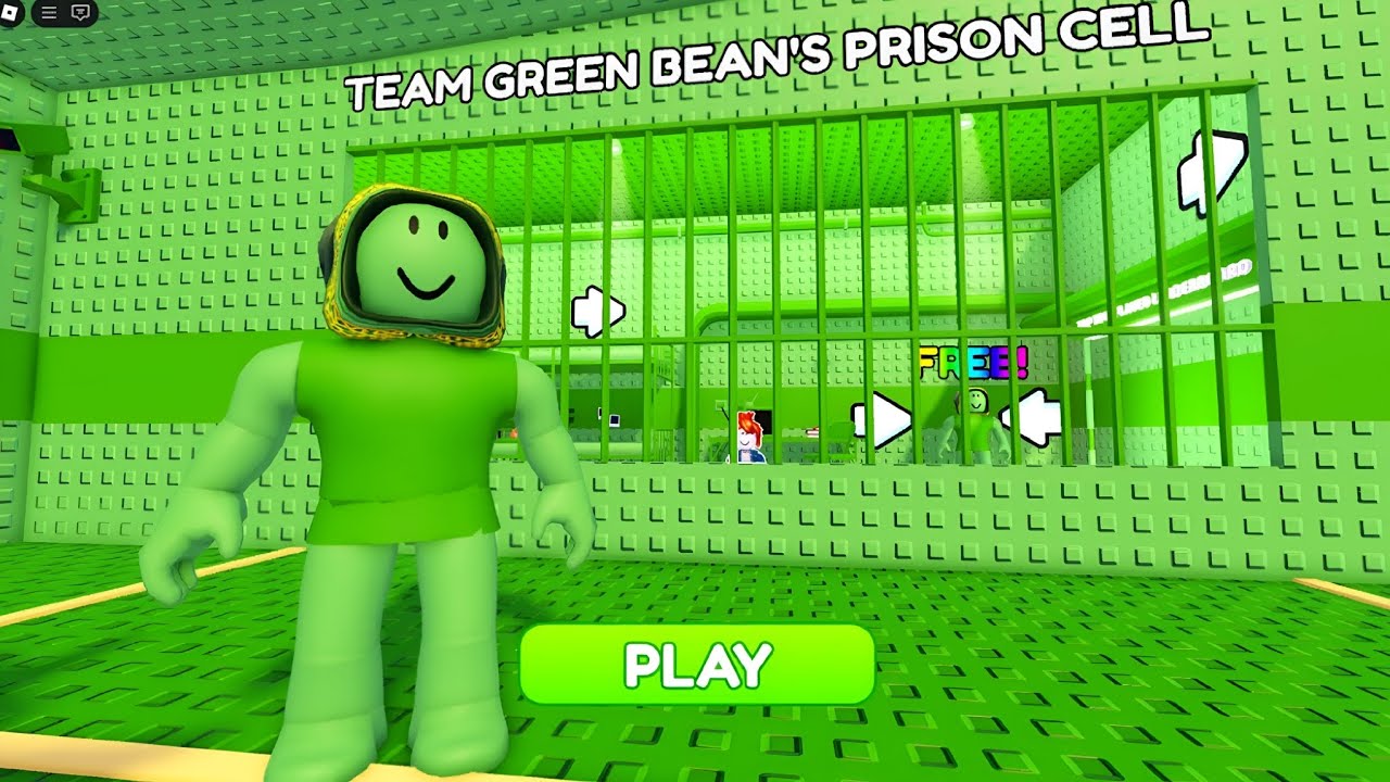 TEAM GREEN BEAN'S PRISON RUN! (Obby) GAMEPLAY #roblox #gaming #robloxobby 