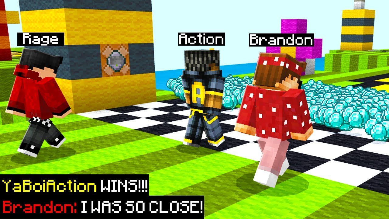 FIRST TO FINISH in Minecraft WINS 500 DIAMONDS! - Challenge