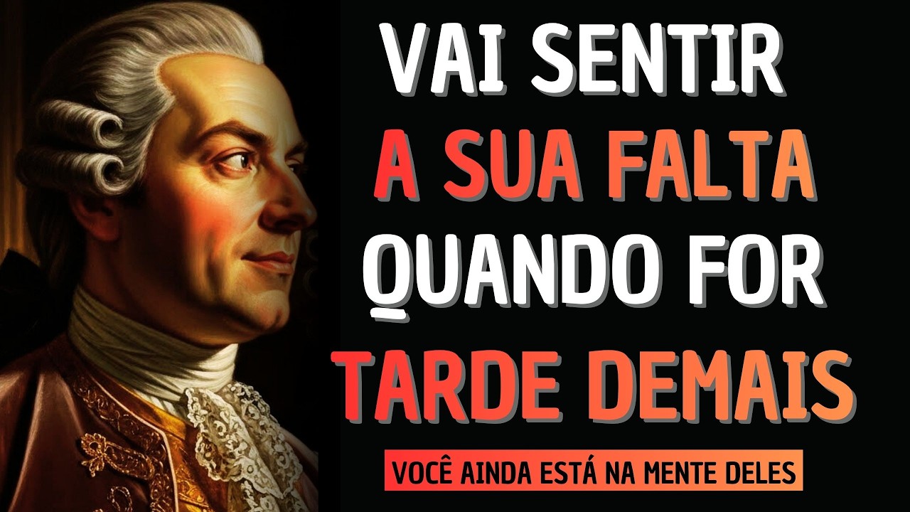 Eles vão sentir a SUA FALTA quando for TARDE - ESTOICISMO