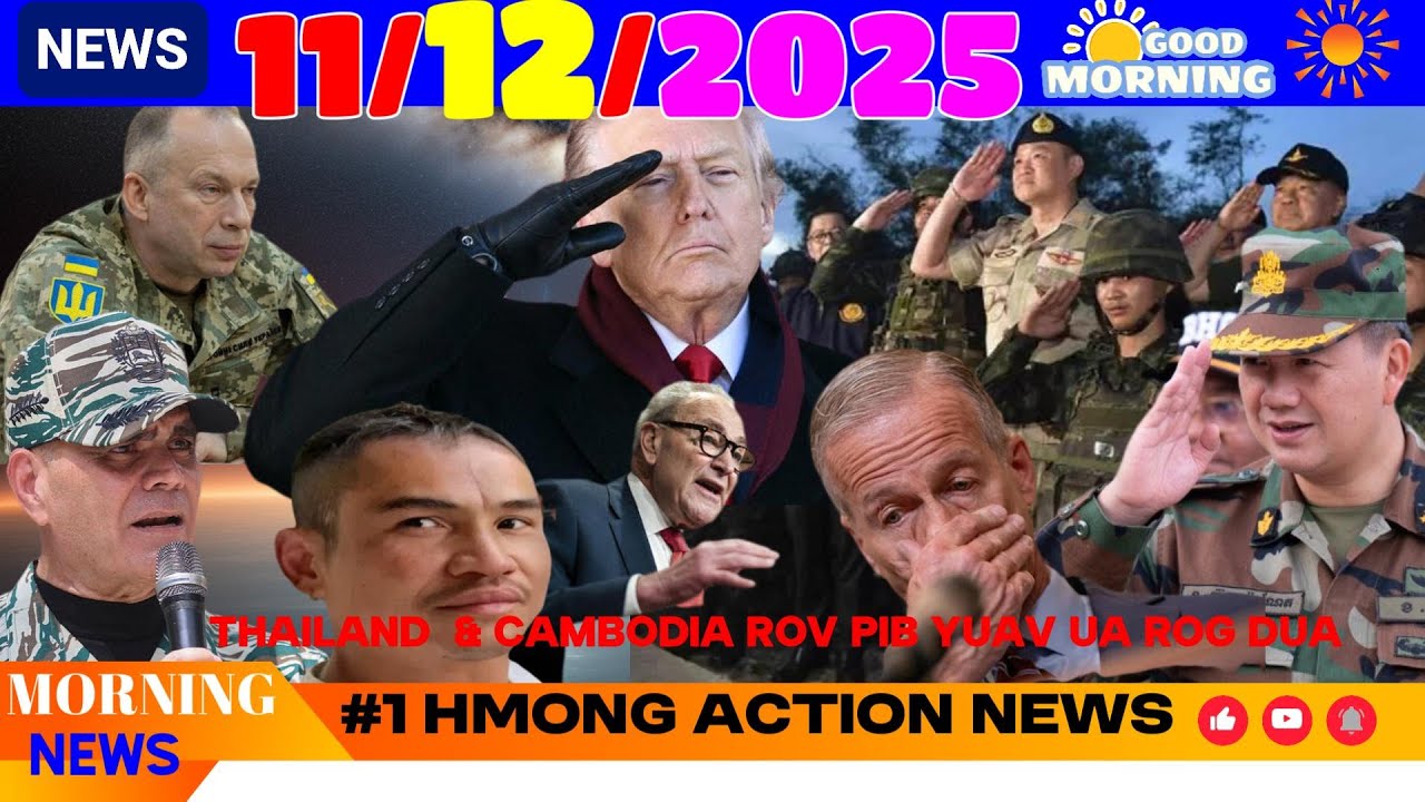 11/12/2025 MORNING NEWS🚫THAI-CAMBODIA SIB TUA DUA, TRUMP-VENEZUELA, DEM-GOP, WORLD AND ASIA NEWS