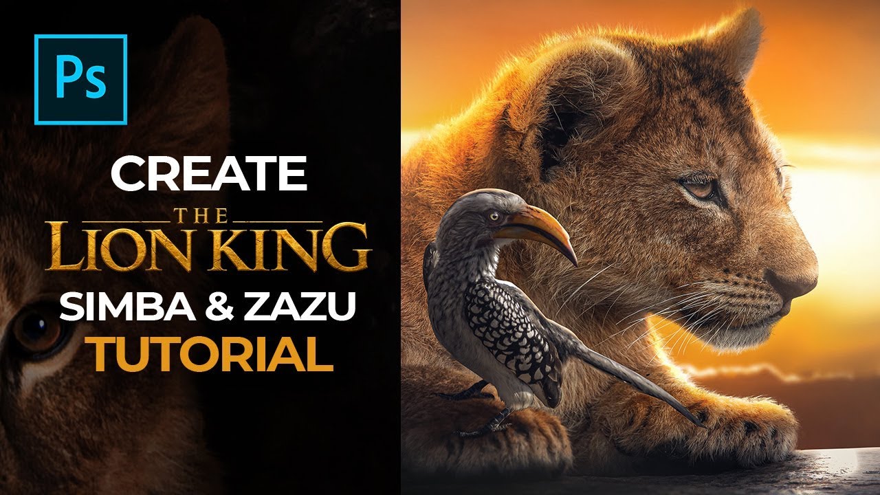Creating for The Lion King Movie using Adobe Photoshop