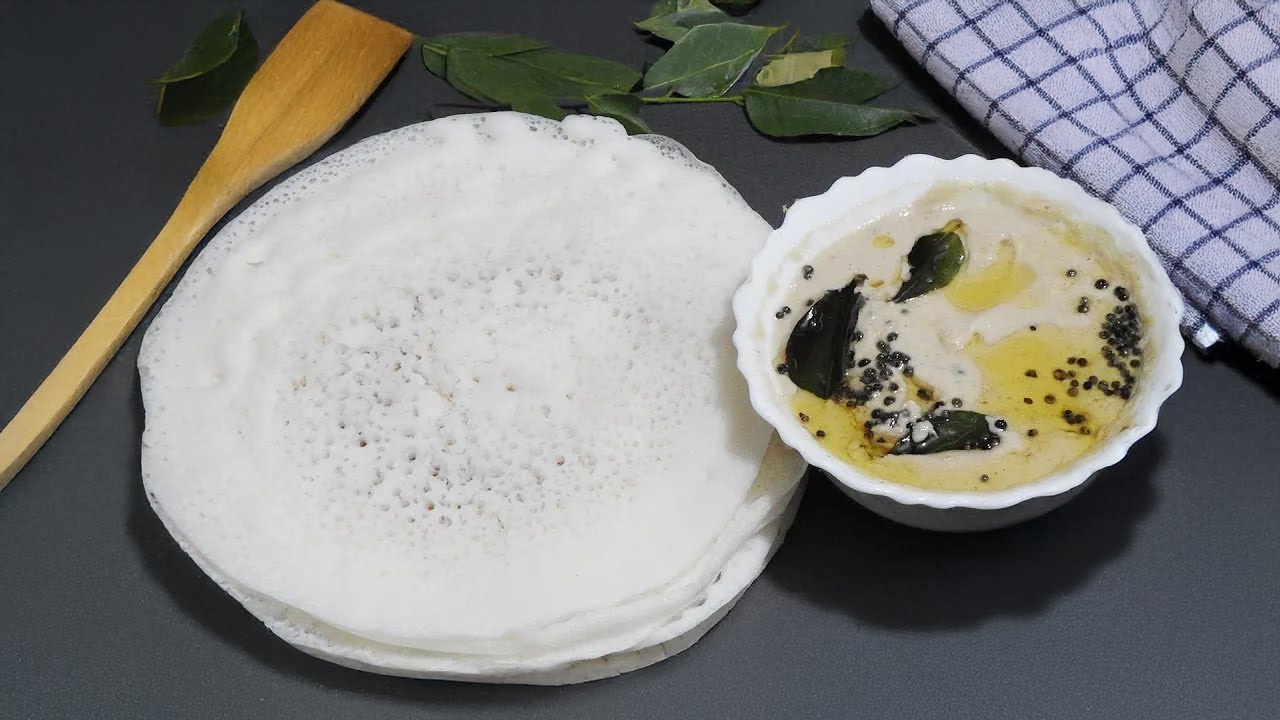 🥥 Instant Appam Recipe without Yeast Soft Spongy Appam without Fermentation No Yeast Appam Made Easy