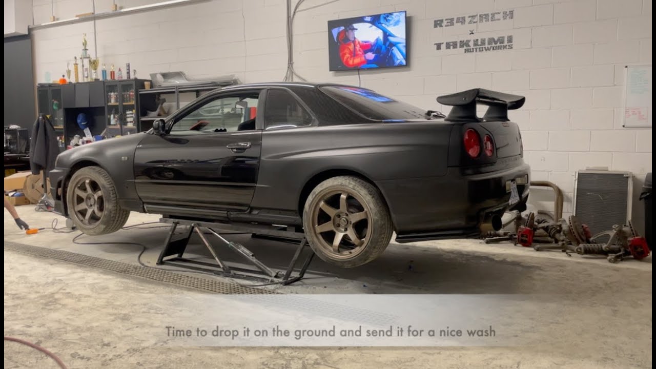 R34 GTR widebody install
