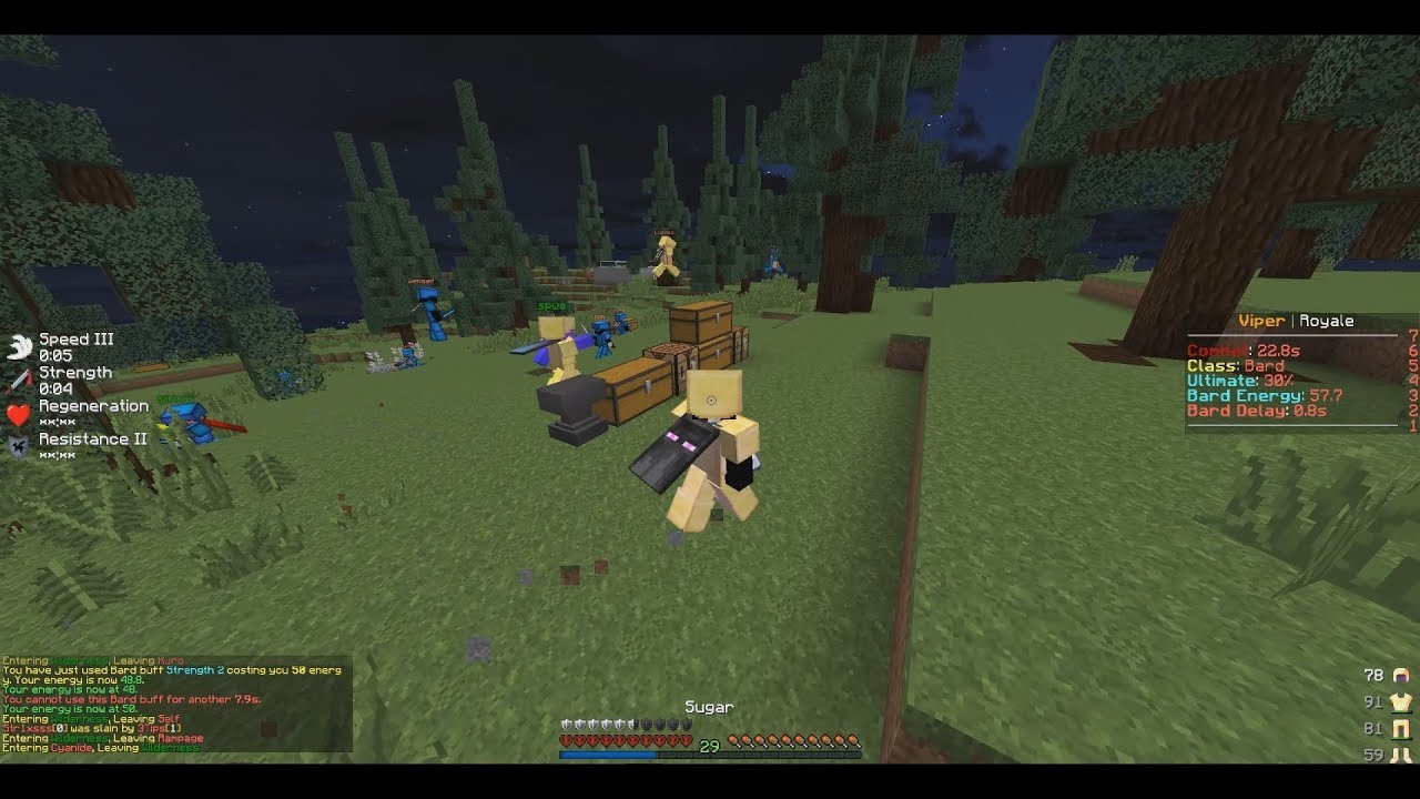 WE FOUGHT A POWER FACTION ON SOTW *RAIDABLE* (BARD POV) | Minecraft HCF