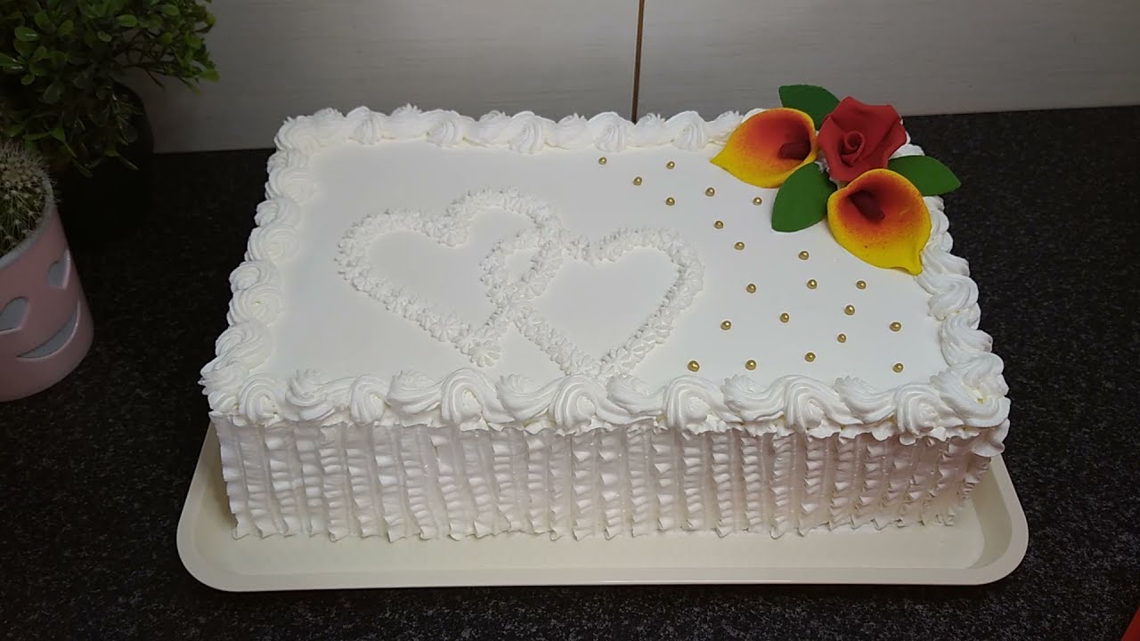 Kako ukrasiti tortu sa slagom video za pocetnike / how to decorate a cake video for beginners #56