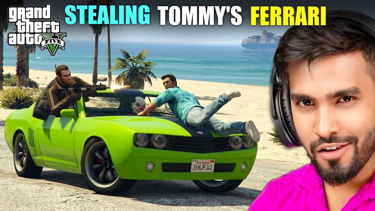 I STOLE TOMMY'S FERRARI RACECAR FROM SHIP | GTA V GAMEPLAY #3