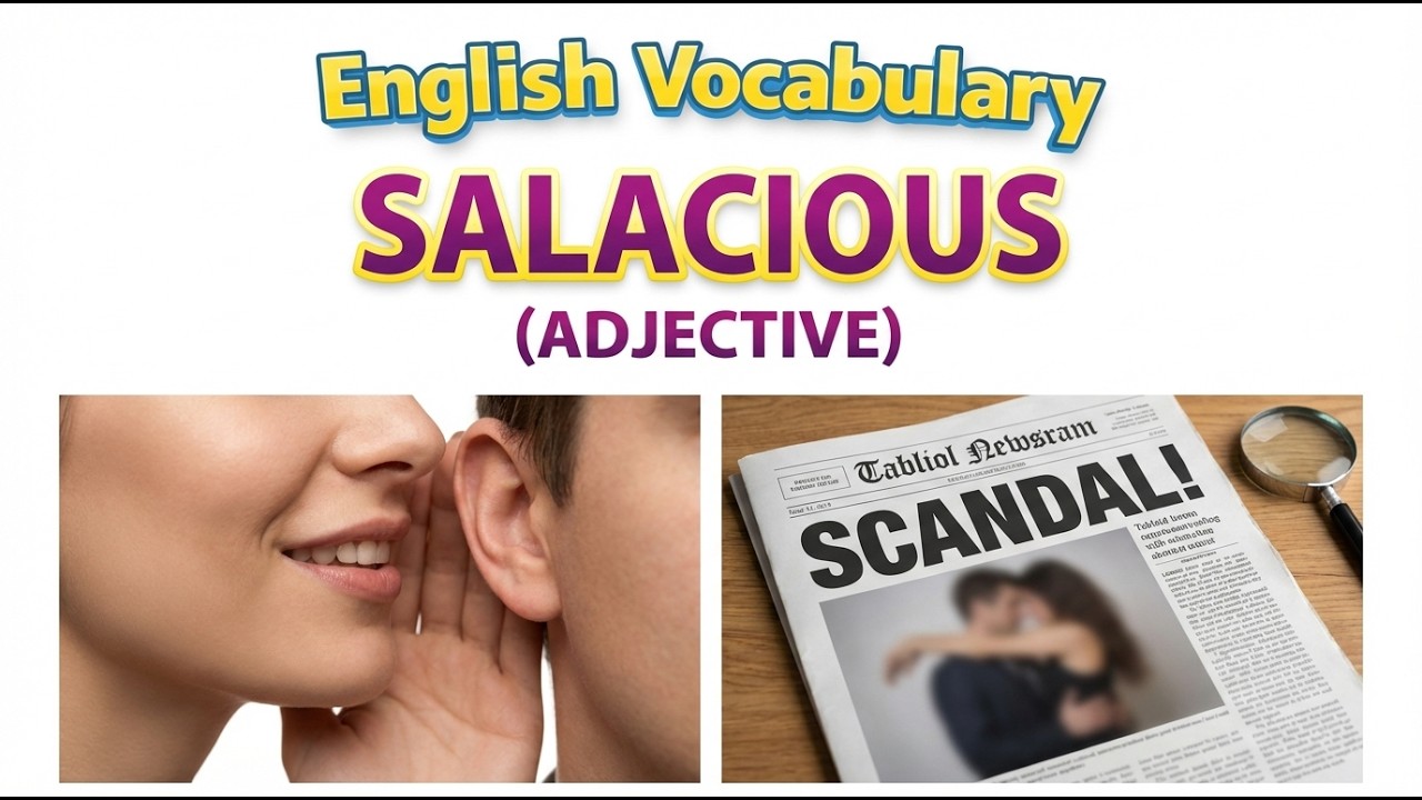 2372) Salacious –  Word Meaning, word use,  Synonyms & Antonyms  |  English vocab builder