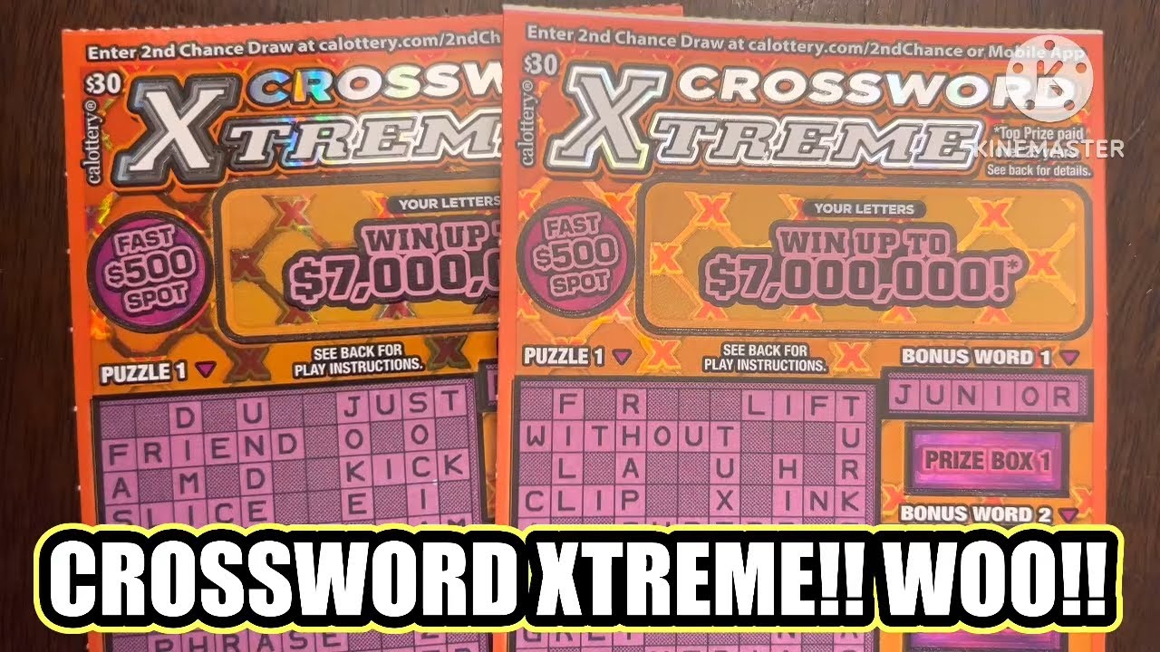 CROSSWORD XTREME!! WOO!! CA Scratchers!
