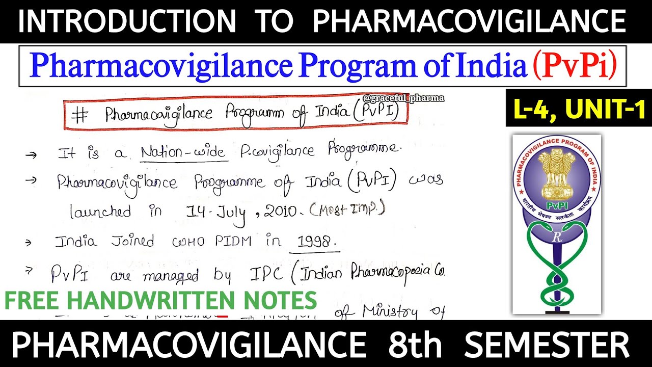 Pharmacovigilance Program of India || L-4, Unit-1 || Pharmacovigilance 8th sem || Graceful Pharma