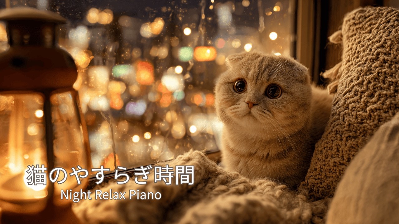 猫のやすらぎ時間｜Night Relax Piano【灯りの夜】