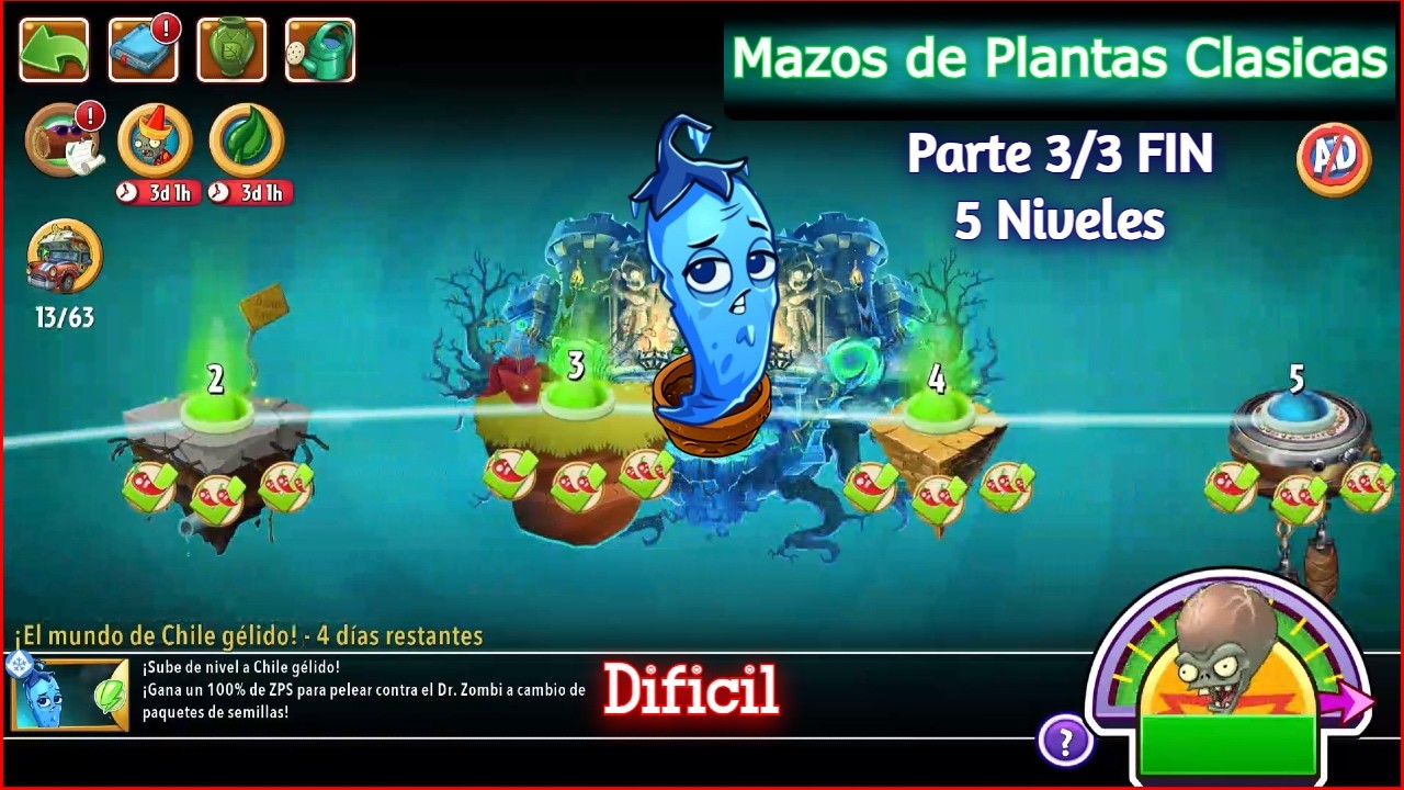 PVZ 2 [Parte 3/3 Fin - 5 Niveles Dificil][Busqueda de Penny Chile Gelido]