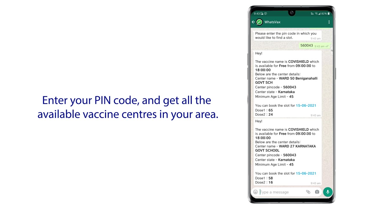 WhatsVax - WhatsApp CoWIN Booking Bot from Tellephant