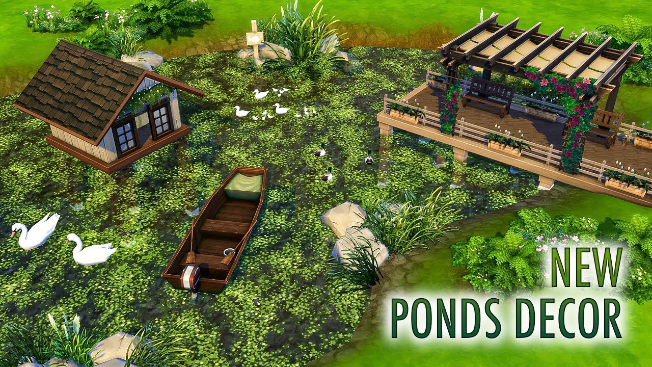5 New Pond Decor Ideas / The Sims 4 Base Game / 5 Идей декора Нового пруда / Симс 4 Базовая Игра