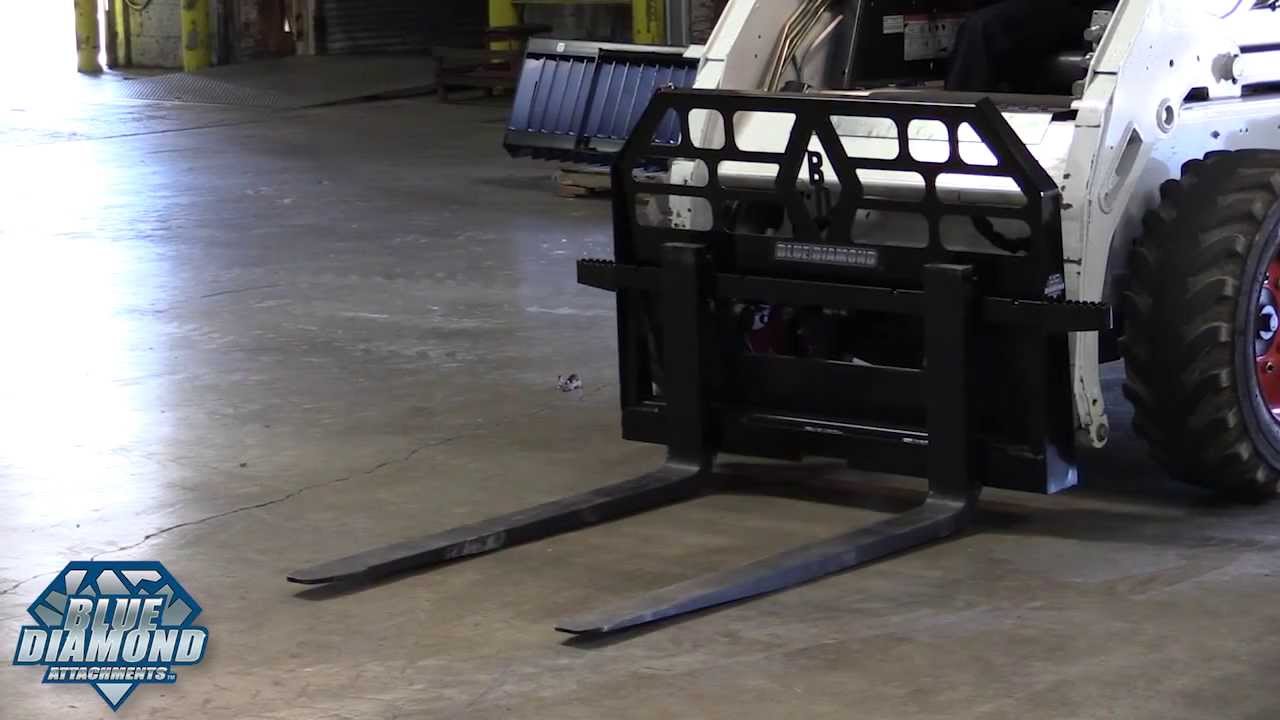 Skid Steer Pallet Fork : Blue Diamond Attachments