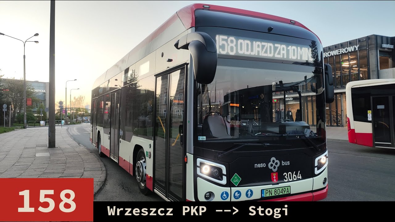 Gdańsk, linia 158: Wrzeszcz PKP - Stogi, NesoBus (2024 04 14)