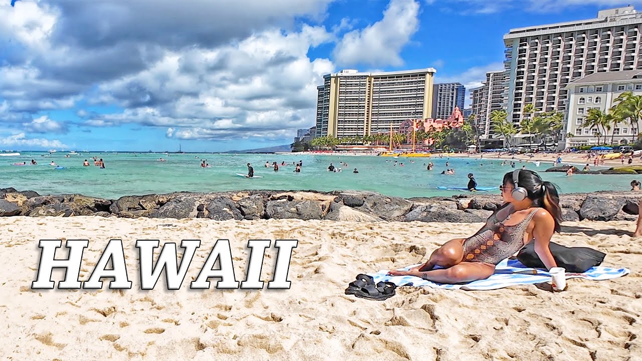 🌴 HAWAII PEOPLE 🌴 Walking Tour Waikiki, Hilton Hotel, Beach, Kalakaua #vacation #oahu #waikikibeach
