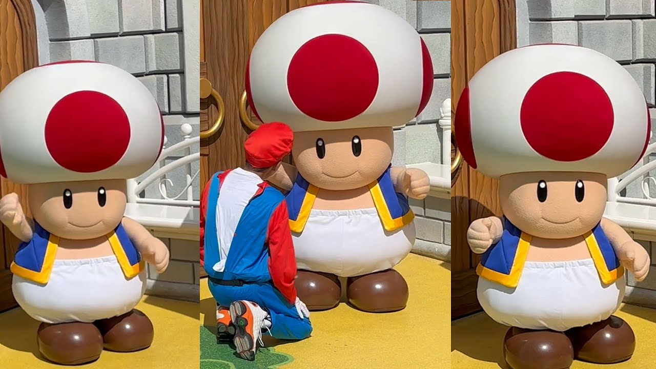 Toad meeting Spring Break 2024 | Super Nintendo World in Universal Studios Hollywood