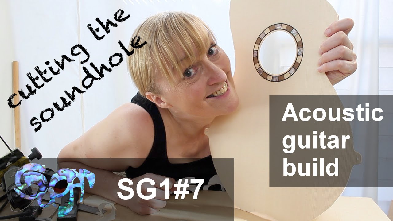 SuGar SG1 acoustic guitar build part 7: Cutting the soundhole