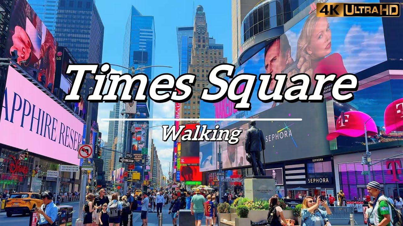 Walking Through the Heart of Manhattan | Times Square Tour | 漫步纽约时代广场