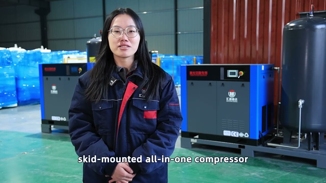 HT Compressor All-in-one Skid Mounted Screw  Air Compressor For Laser Cutting Air Compressor