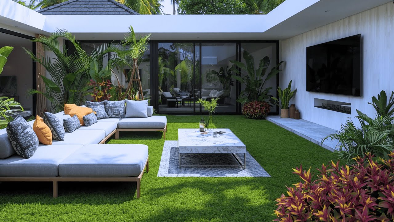 2025 L-Shaped Homes with Stunning Secret Gardens and Tropical Courtyards.