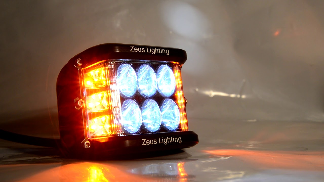 Zeus Lighting Ares Series LED Pods Lights With Amber Side Lighting