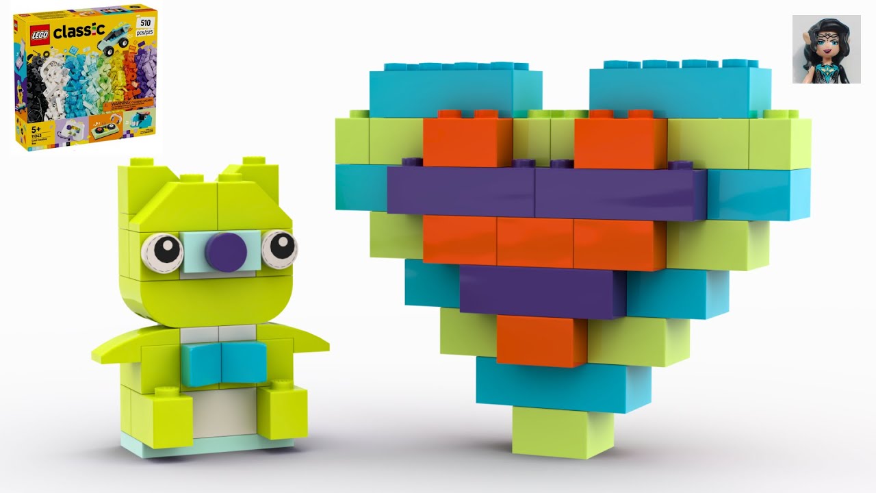 TEDDY BEAR and HEART Lego classic 11043 ideas How to build