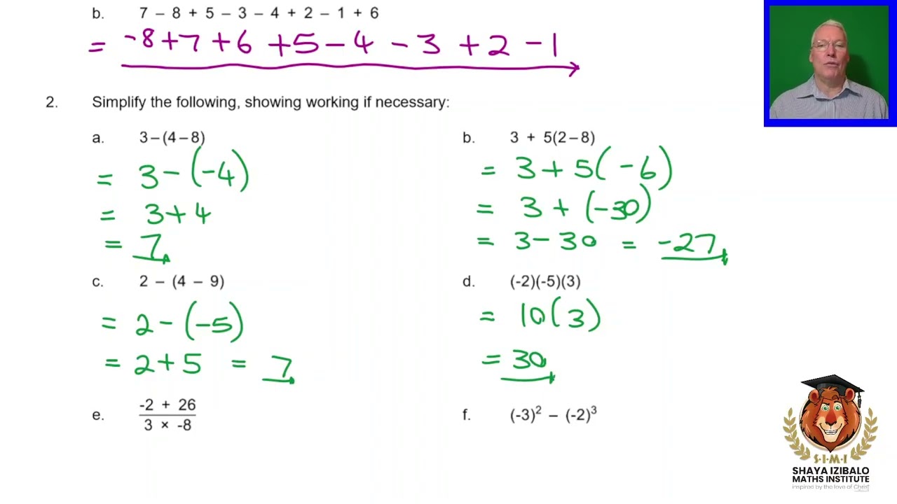 Grade 9   Module 2   Integers   lesson 4
