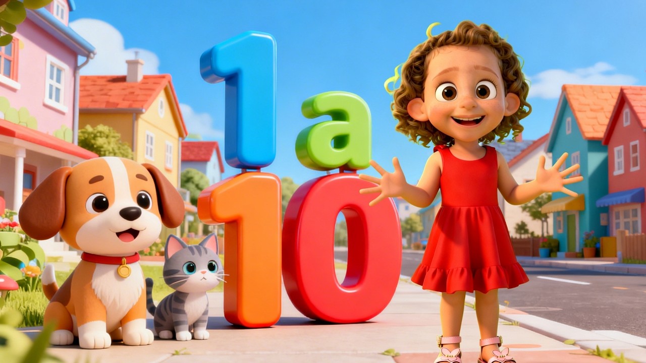 Aprenda a Contar de 1 a 10 com Animais da Cidade | Música Infantil Amorinha
