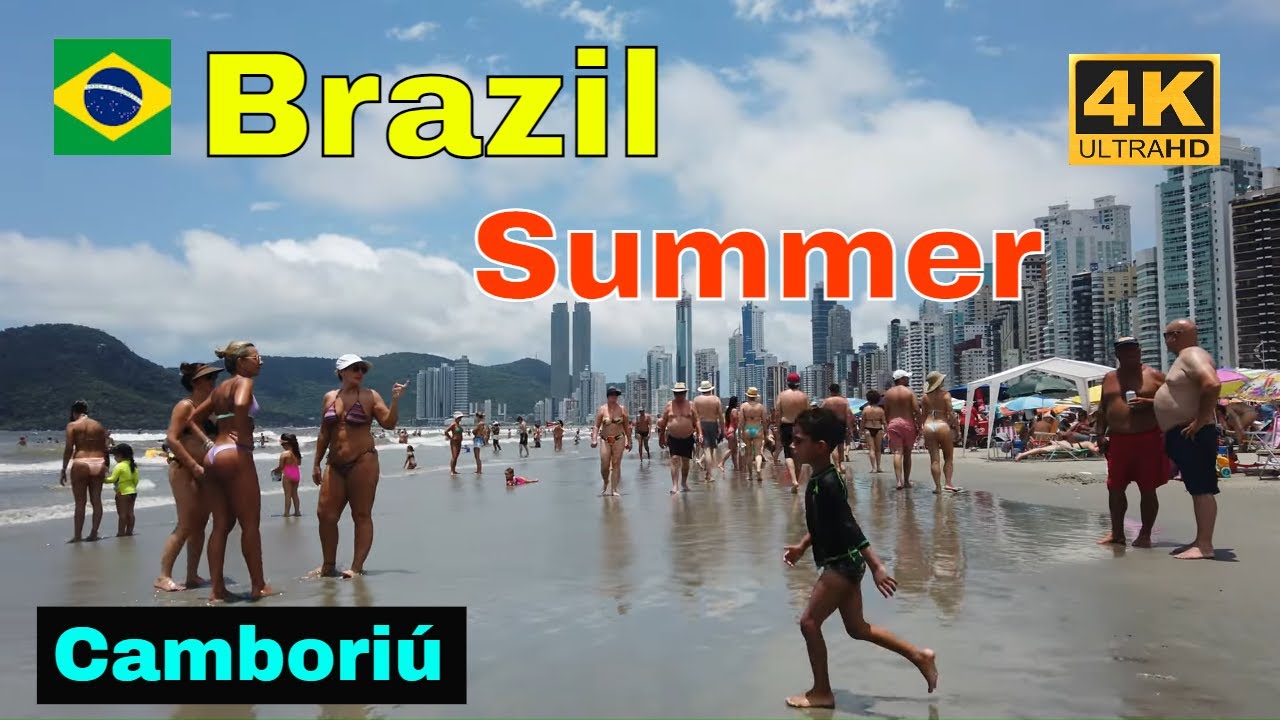 ✅Balne&aacute;rio Cambori&uacute;, 🌞😍Beach Walk Brazil, Santa Catarina, Praia Central, Playas