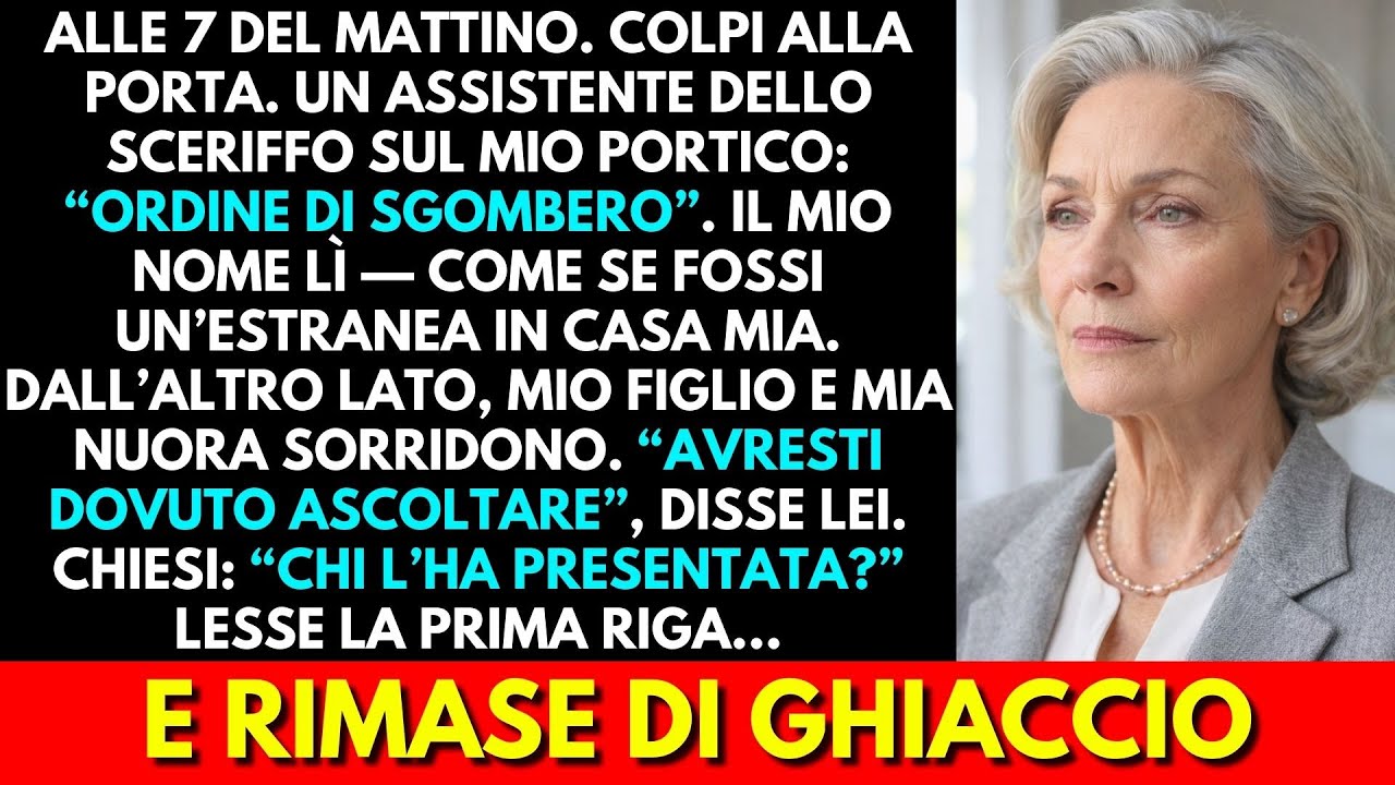 7 Del Mattino: Ordine Di Sfratto—Mio Figlio E Mia Nuora Lo Avevano Presentato In Segreto