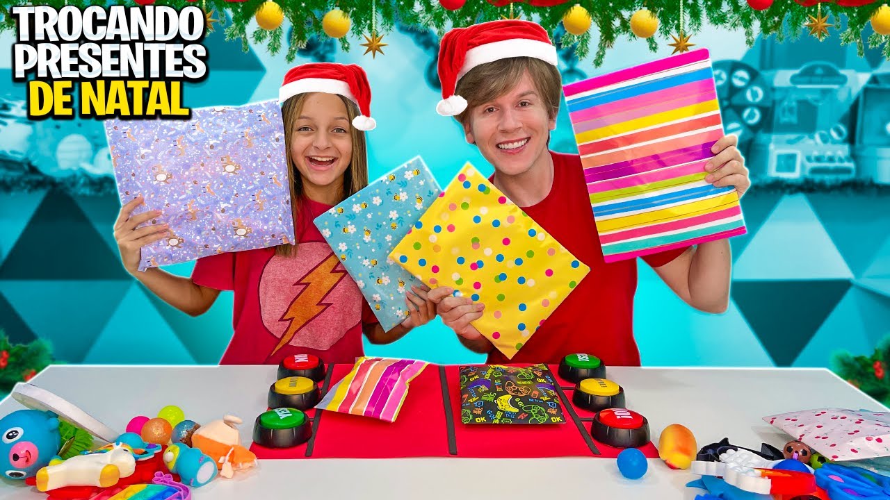 TROCAS DE PRESENTES DE NATAL * FIDGET TOYS LACRADOS | TIO LUCAS E LAILA