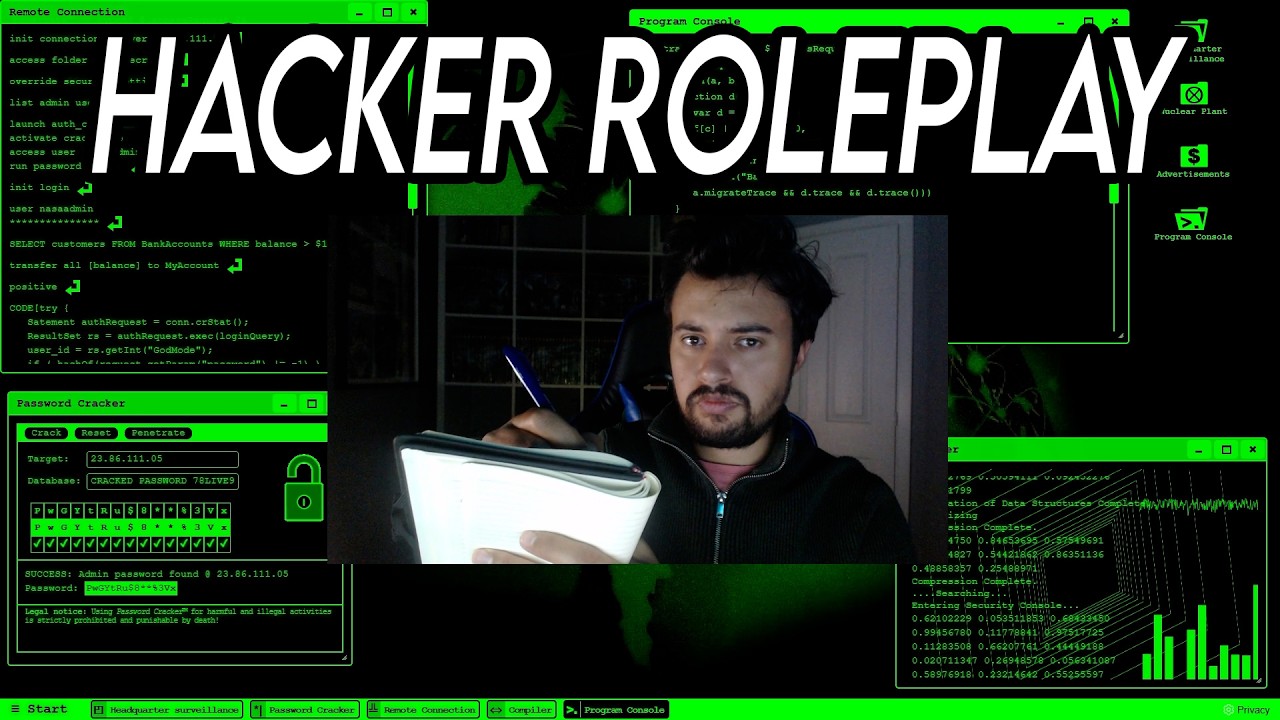 ASMR Hacker Roleplay | Keyboard Sounds, Clicking, Soft Spoken, Visual Triggers, Writing Sounds