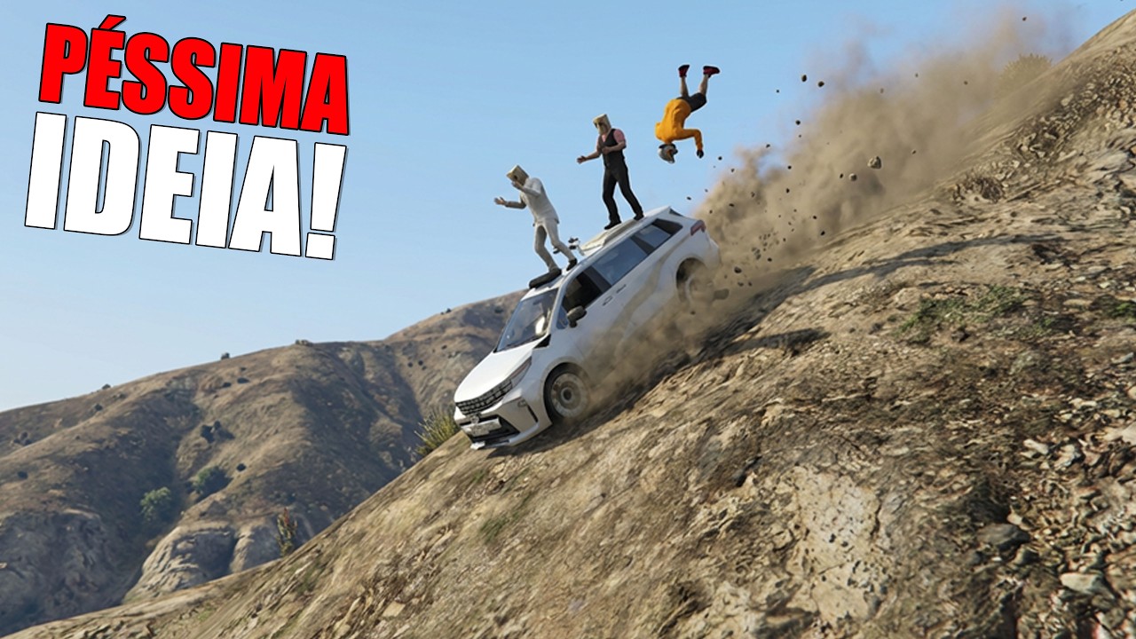 NPC de IA Descendo o Monte Chiliad Comigo Em Cima!