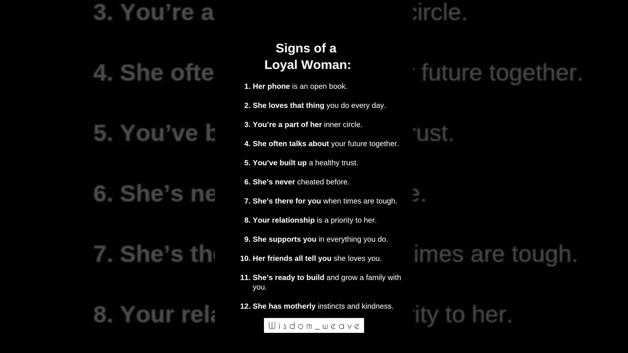 12 Clear Signs She&rsquo;s a LOYAL Woman ❤️ | Wisdom_Weave