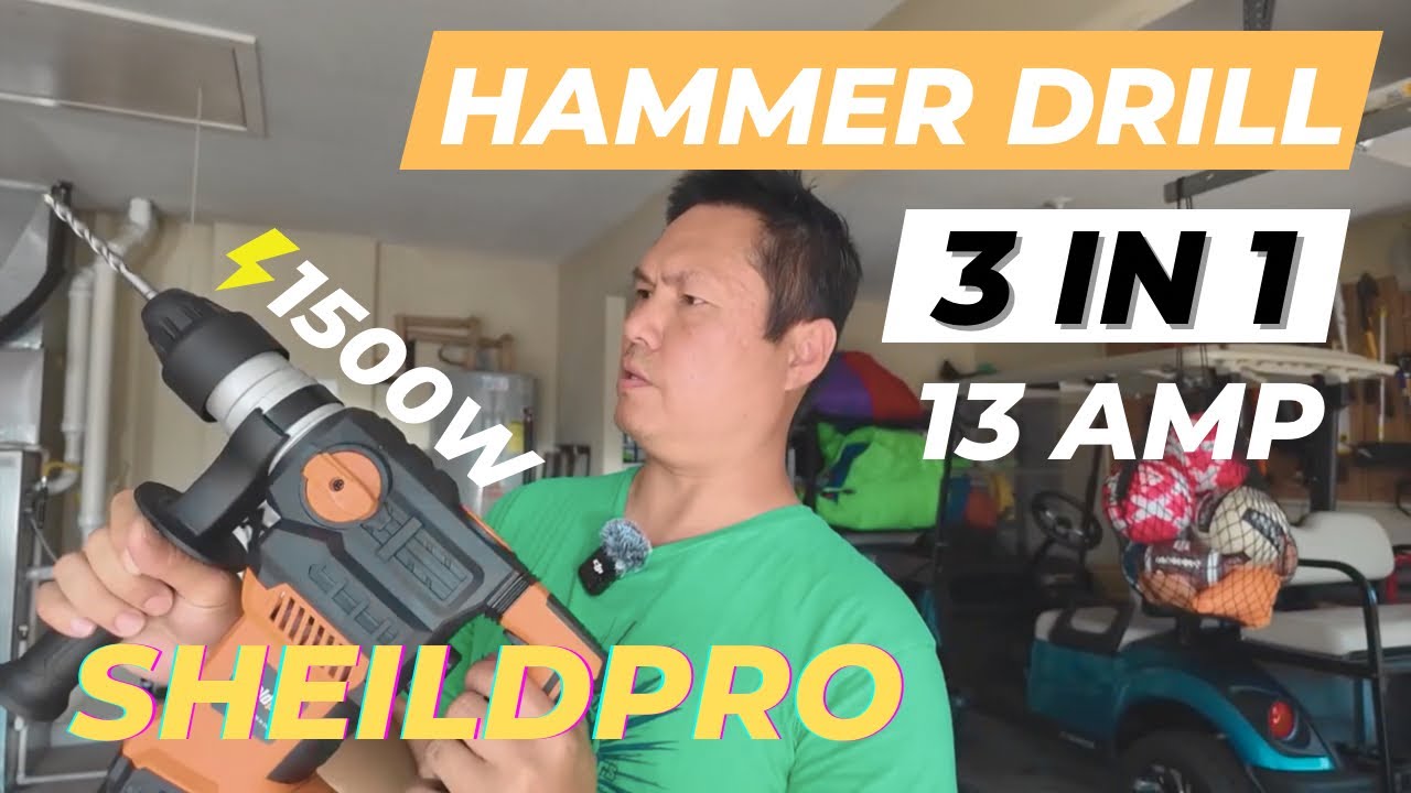 SHIELDPRO 1-1/4 Inch SDS-Plus 13 Amp Rotary Hammer Drill | HEAVY DUTY