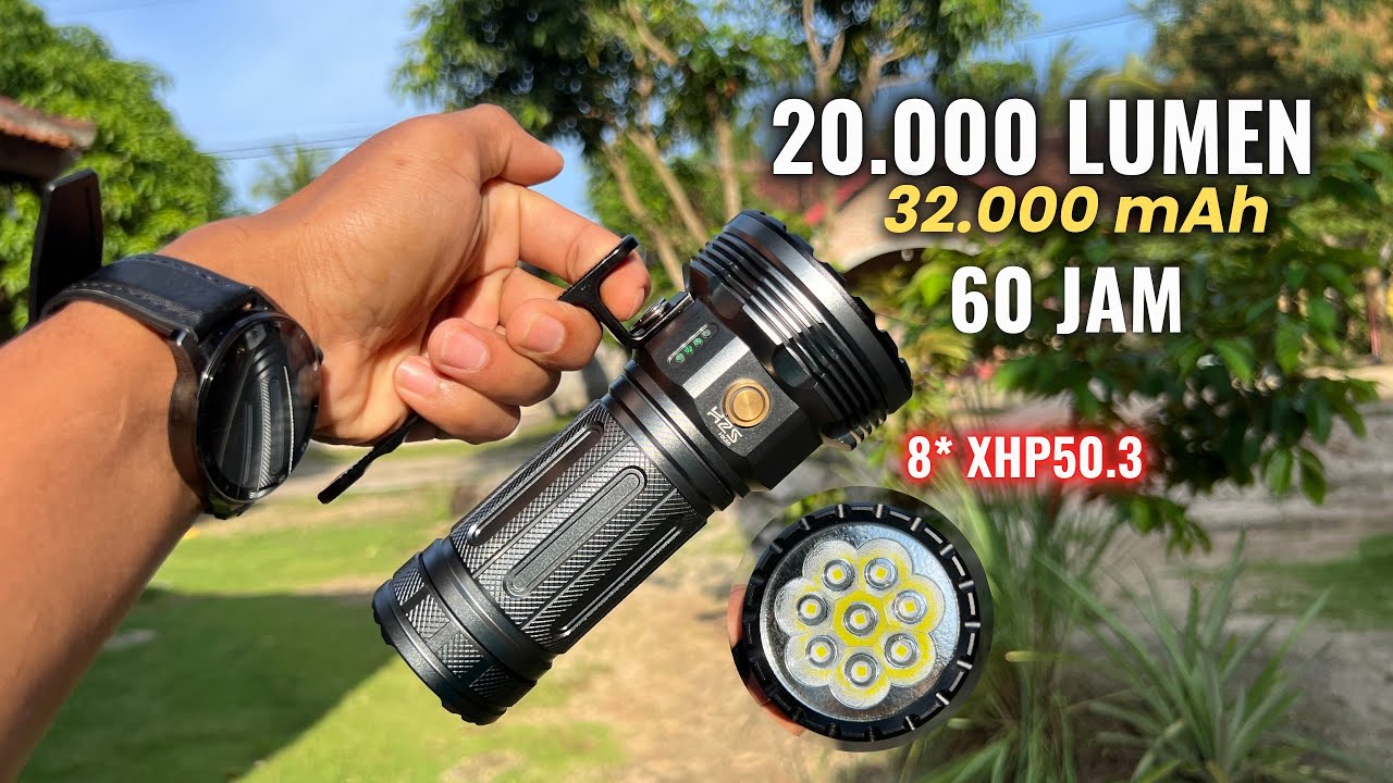 20.000 LUMENS | INI SENTER SUPER • CAHAYA TERANG • TAHAN LAMA HINGGA 60 JAM • H2S HK88 #senter #fyp